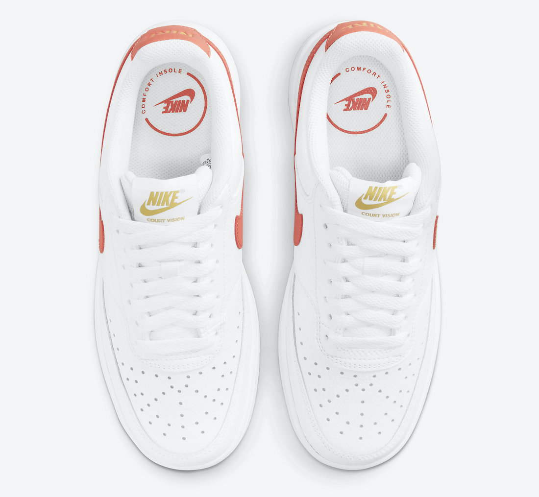 Nike Court Vision Low White Magic Ember CD5434-112 Release Date