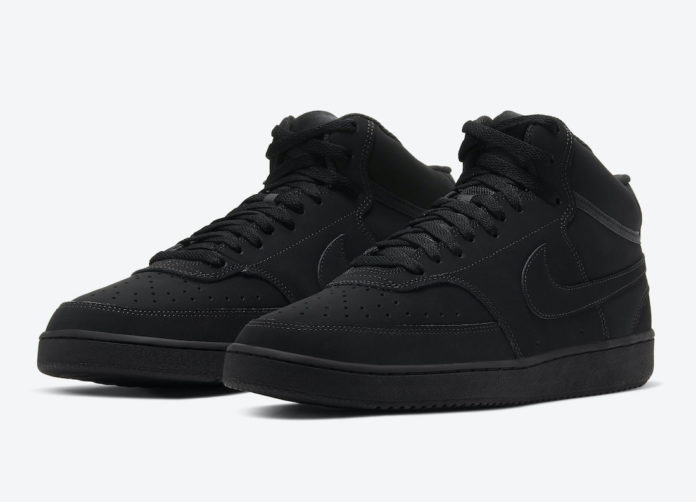 nike court vision mid black