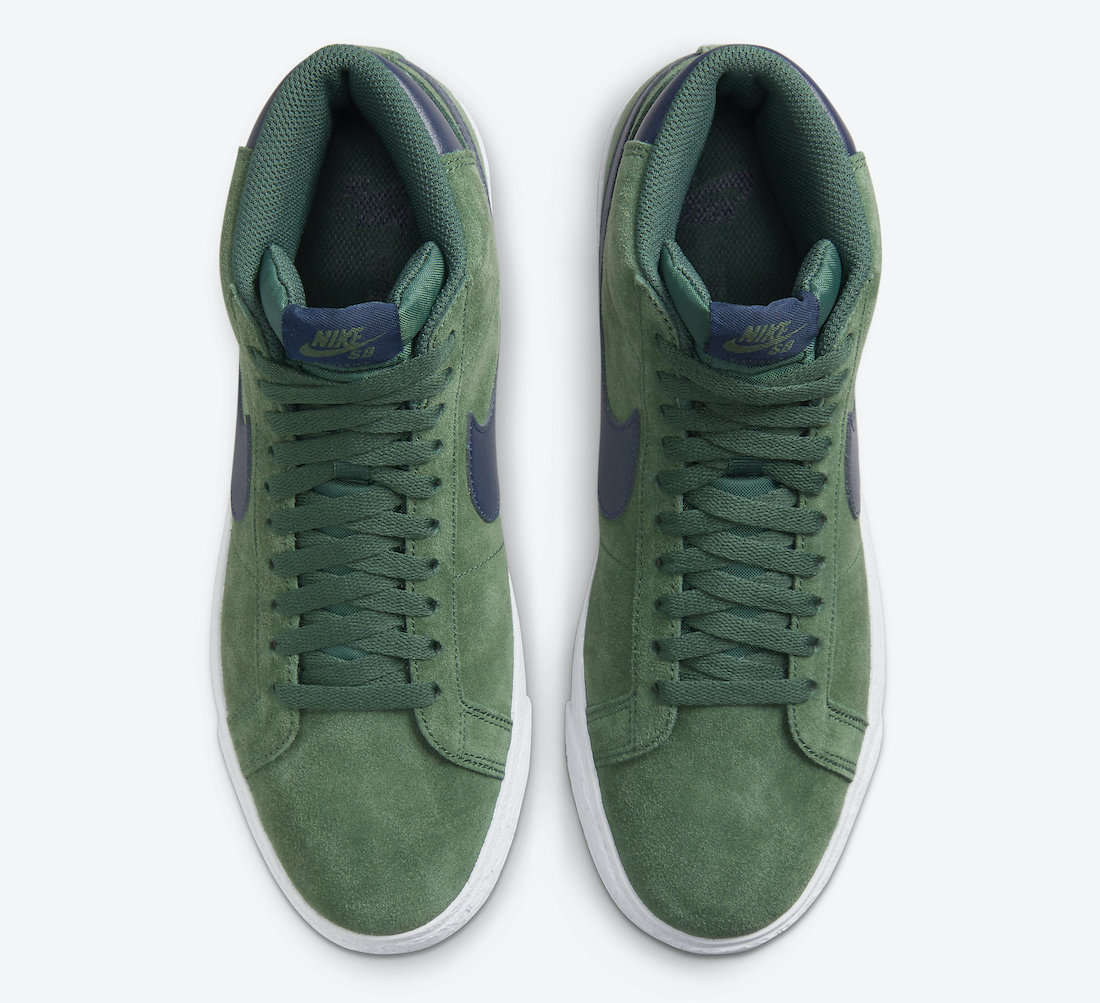 Nike SB Blazer Mid Noble Green Midnight Navy 864349-302 Release Date
