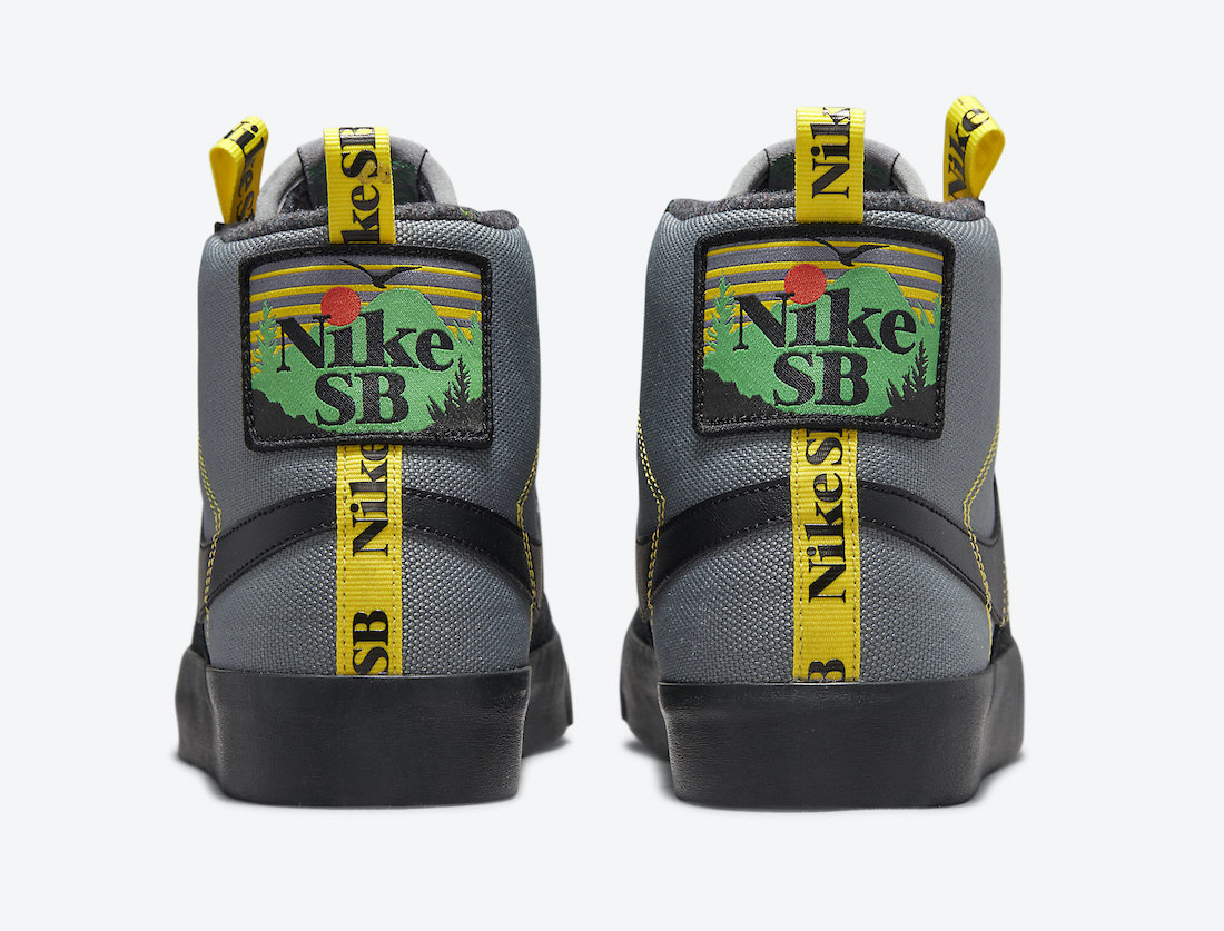 Nike SB Blazer Mid Premium Acclimate Cool Grey Yellow Strike  DC8903-001 Release Date