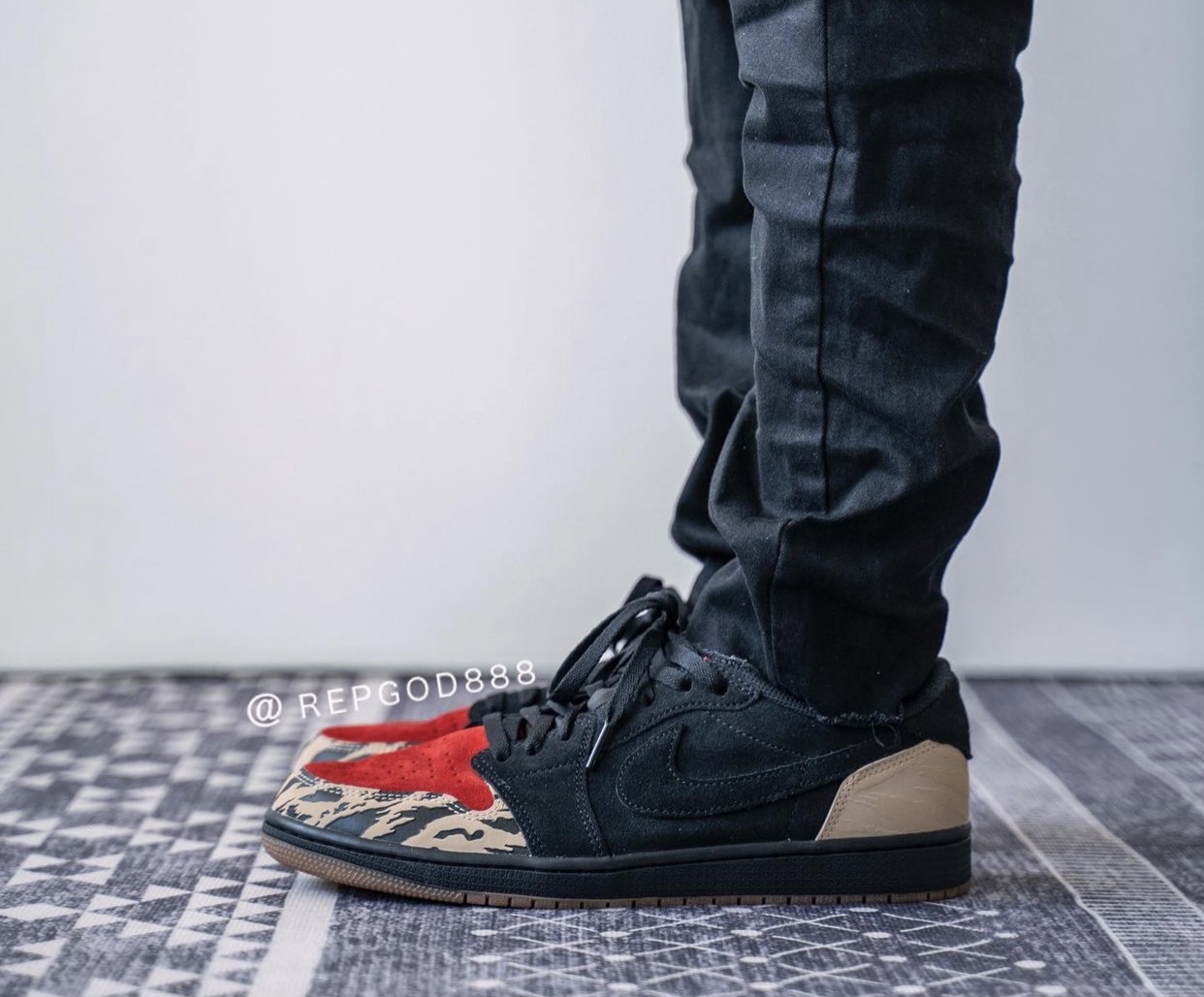 SoleFly Air Jordan 1 Low Carnivore DN3400-001 Release Date On-Foot