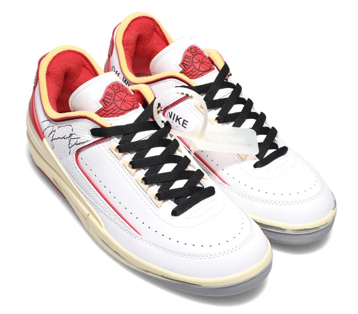 2021 Off-White Air Jordan 2 Low White Red DJ4375-106 Release Date