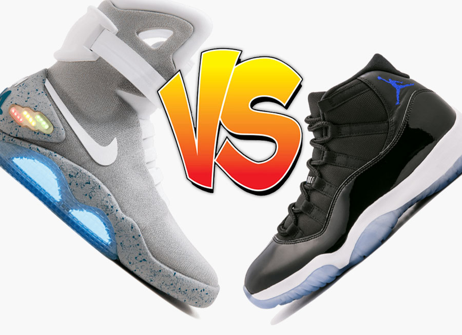 Nike Air Mag vs Air Jordan 11 Space Jam