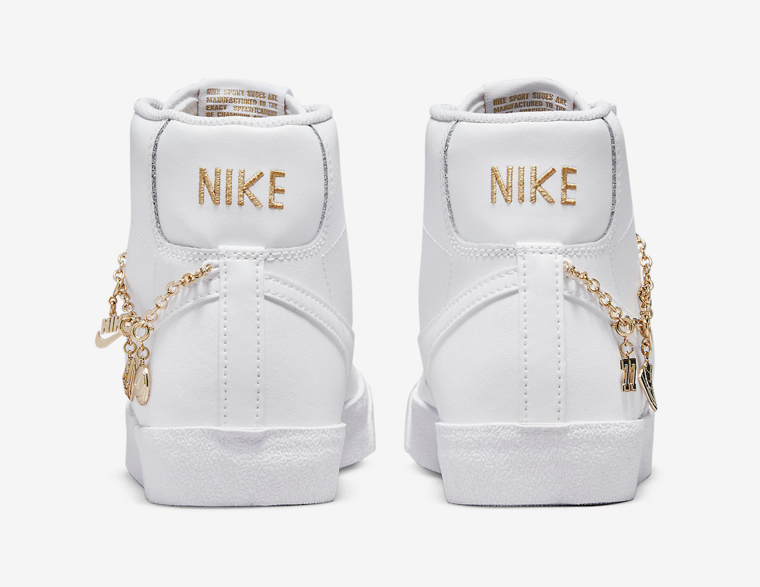 Nike Blazer Mid Luck Charms White Gold DM0850-100 Release Date