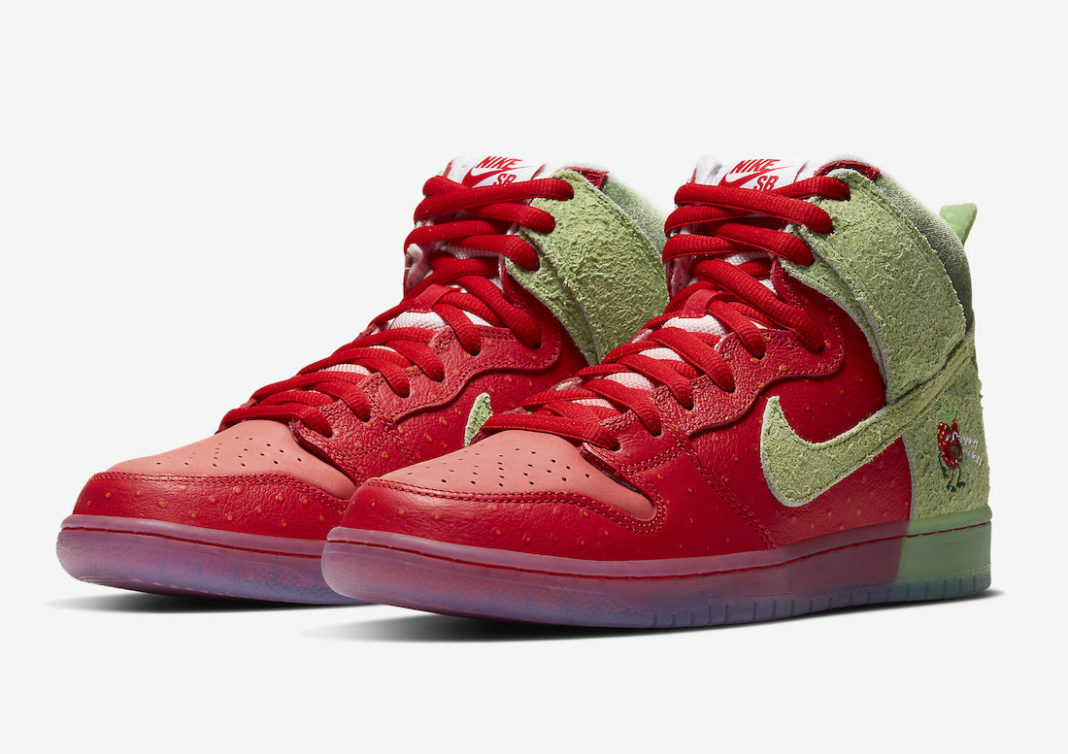 Nike SB Dunk High Strawberry Cough CW7093-600 Release Date - SBD