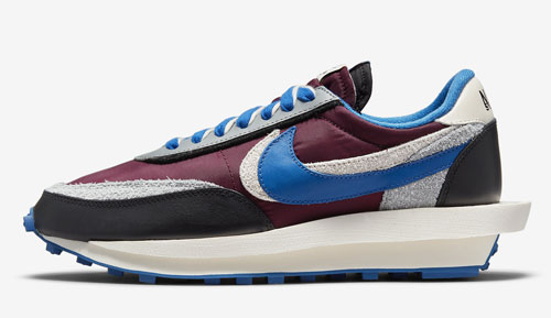 undercover sacai nike LDWaffle night maroon official release dates 2021