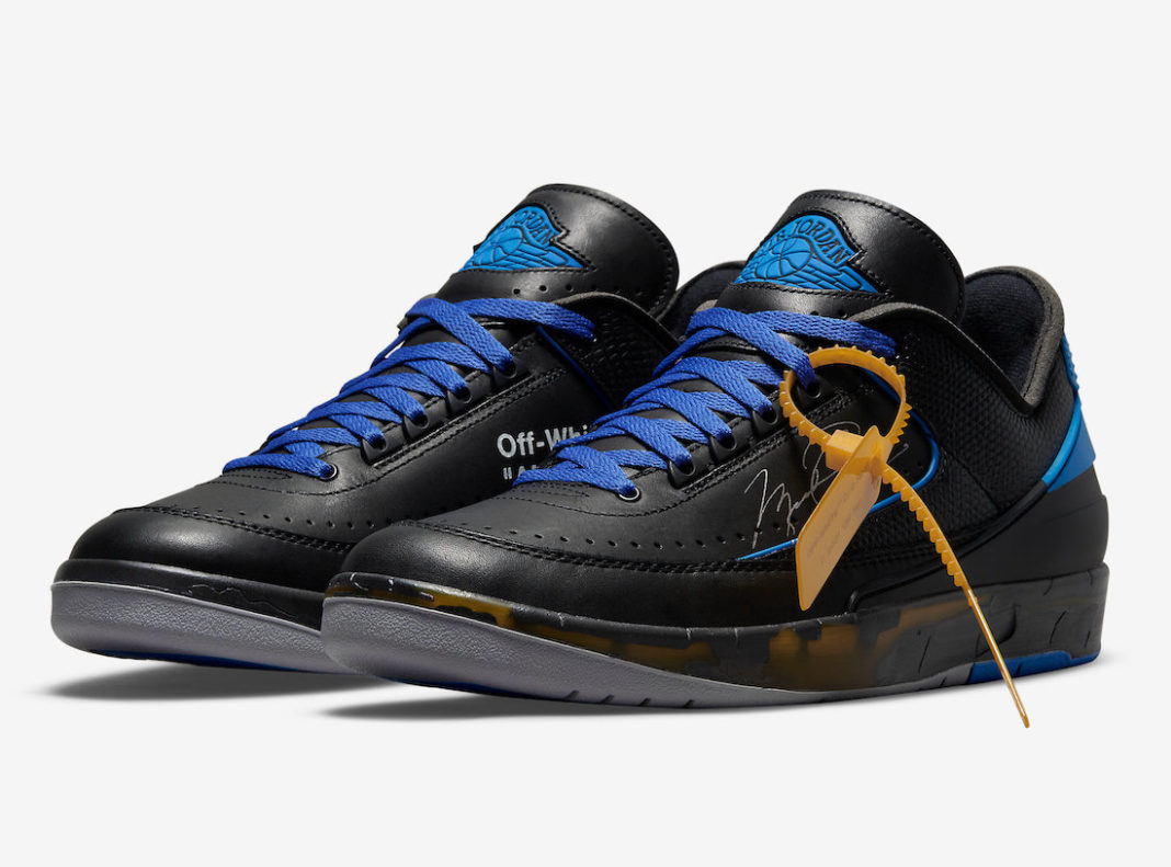 Off-White x Air Jordan 2 Low Black Royal Blue DJ4375-004 Release