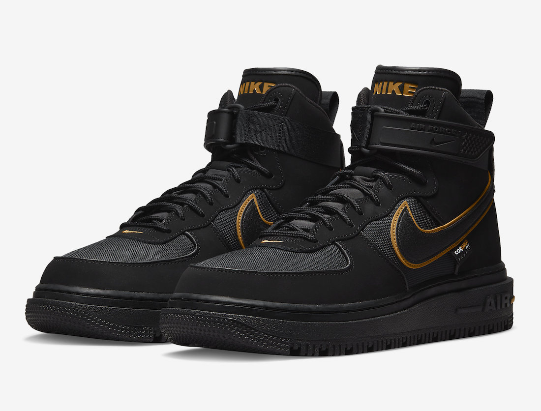 Nike Air Force 1 Boot Cordura Black Wheat DO6702-001 Release Date