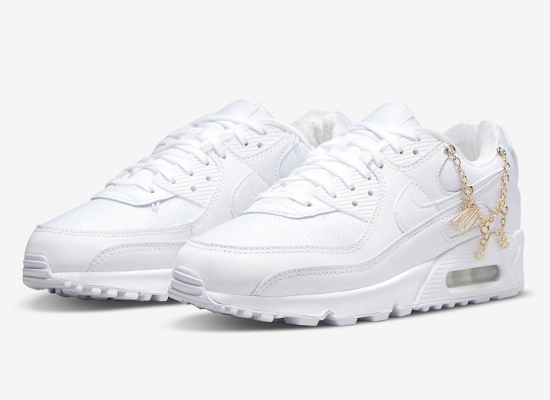 yellow nike air max 90 with charms