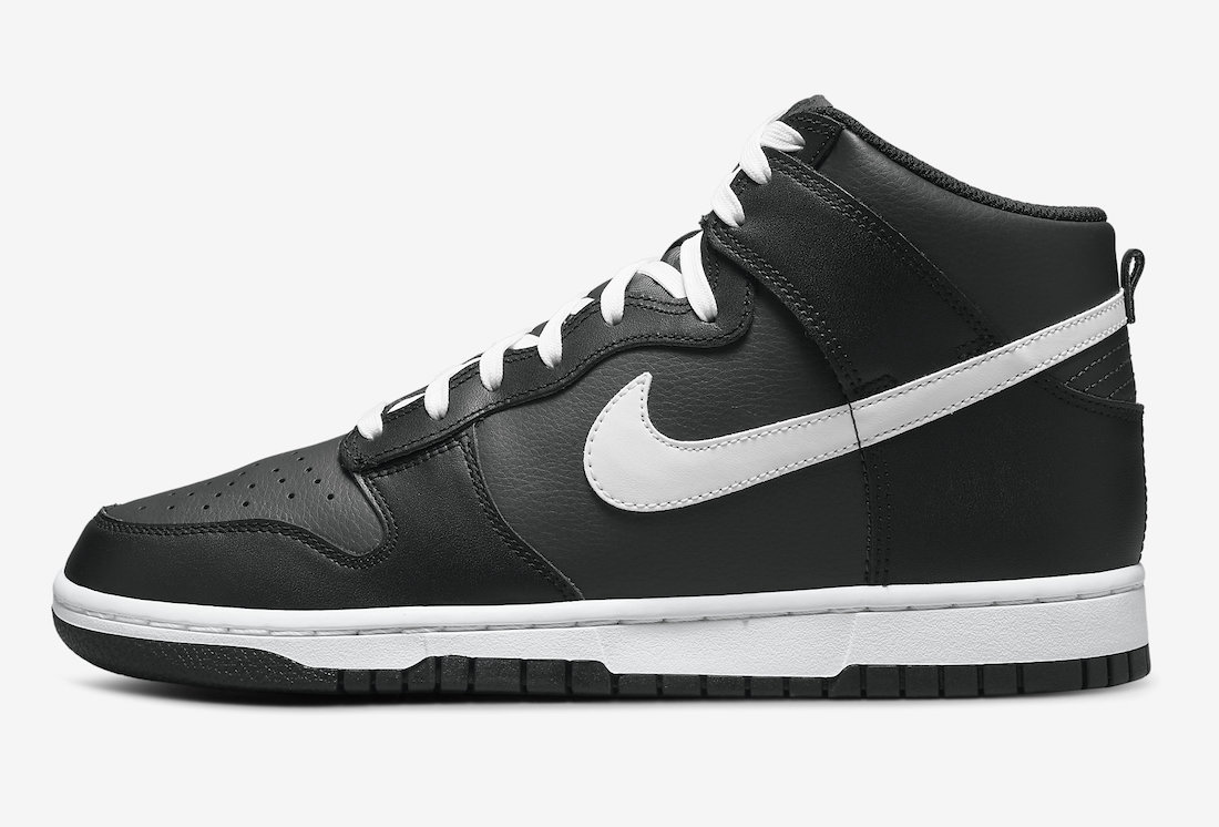 nike dunk high black and white release date