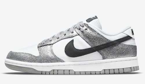 Nike Dunk Low Silver Black White official release dates 2021