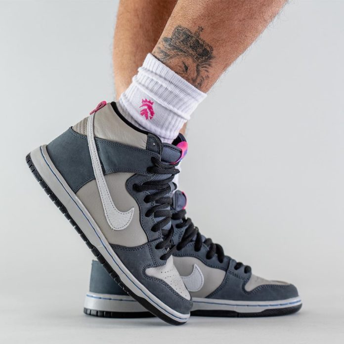 2021 New Nike SB Dunk High âMedium Greyâ DJ9800-001