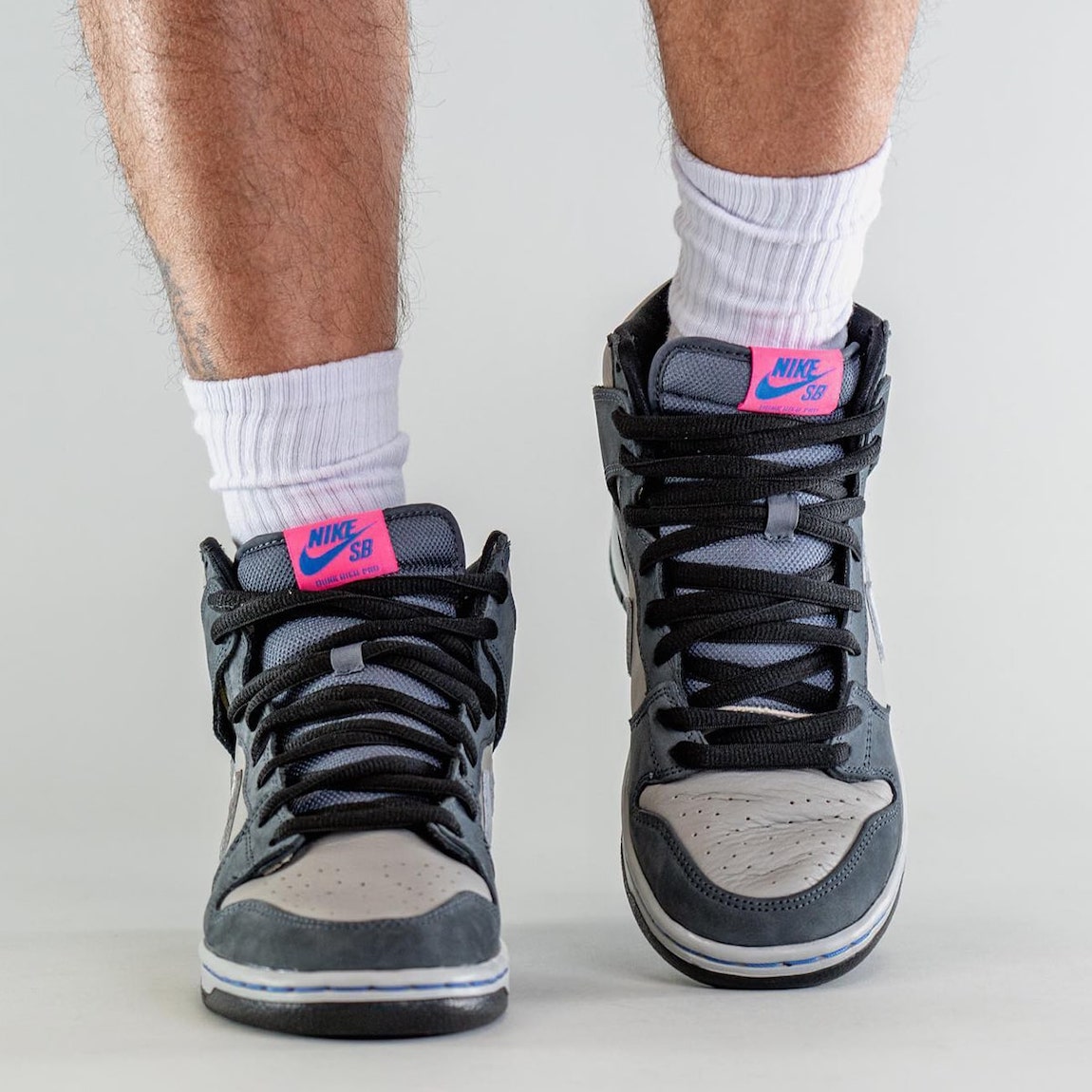 Nike SB Dunk High Medium Grey DJ9800-001 Release Date On-Feet