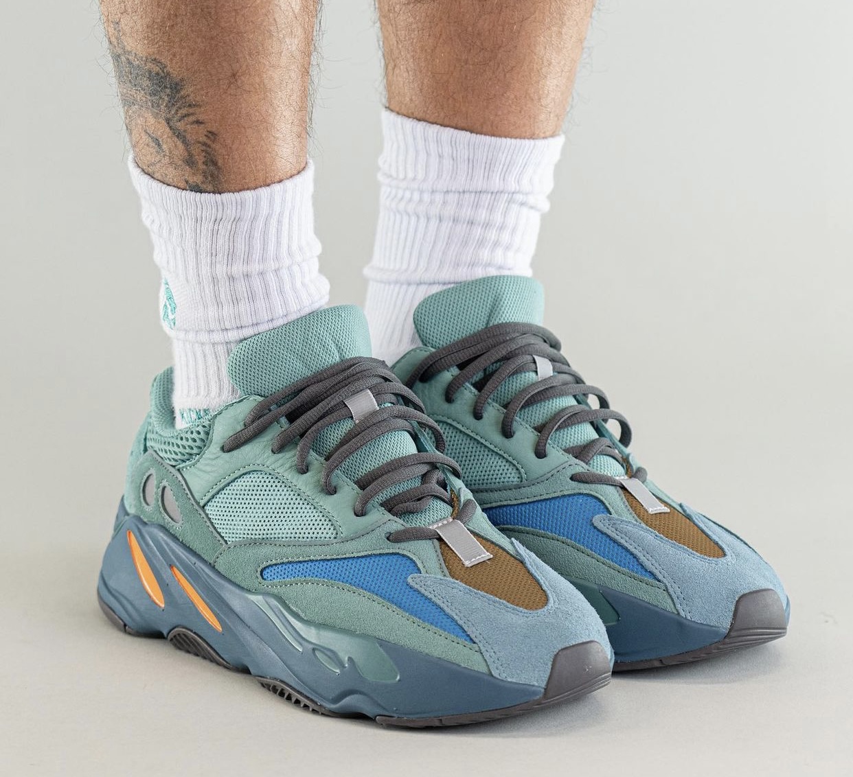 adidas Yeezy Boost 700 Faded Azure GZ2002 Release event On Feet