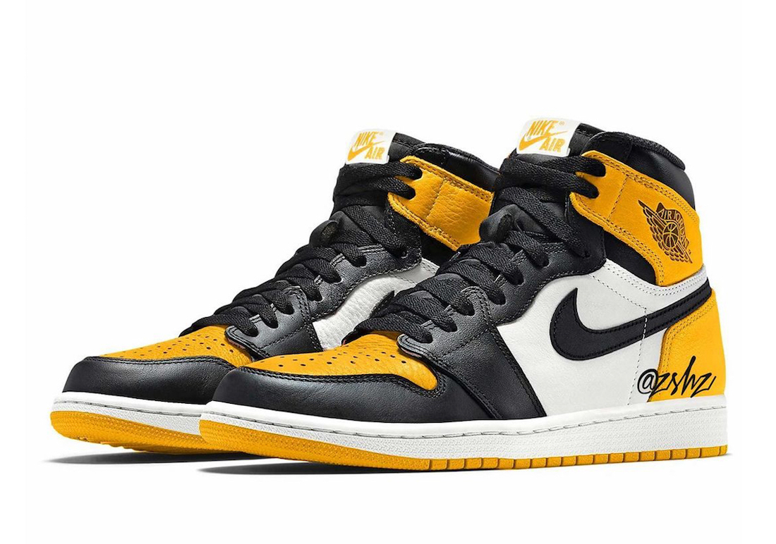 Air Jordan 1 Yellow Toe Taxi 2022 555088 711 Release Date Jordans 
