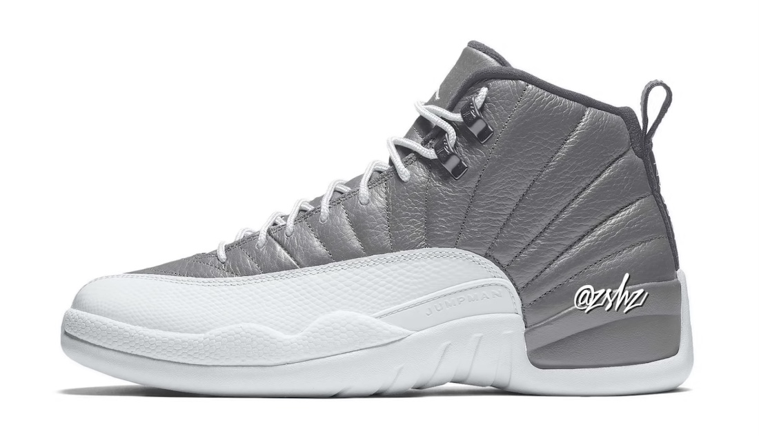 jordan 12 grey and white