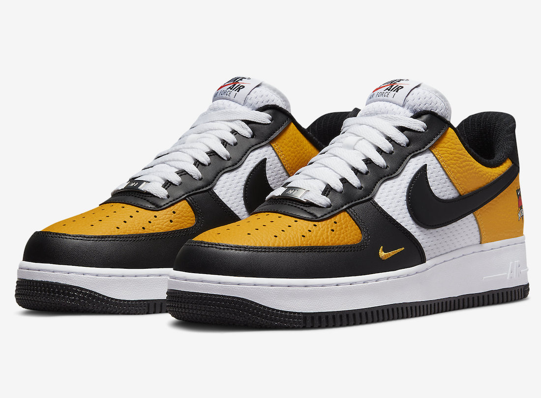 Nike air force mid black Air Force 1 Black University Gold DQ7775-700 Release Date - SBD