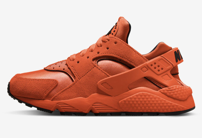 nike air huarache orange and black