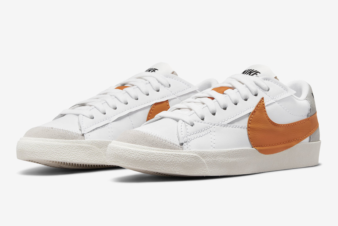 Nike Blazer Low Jumbo White Orange DN2158-100 Release Date