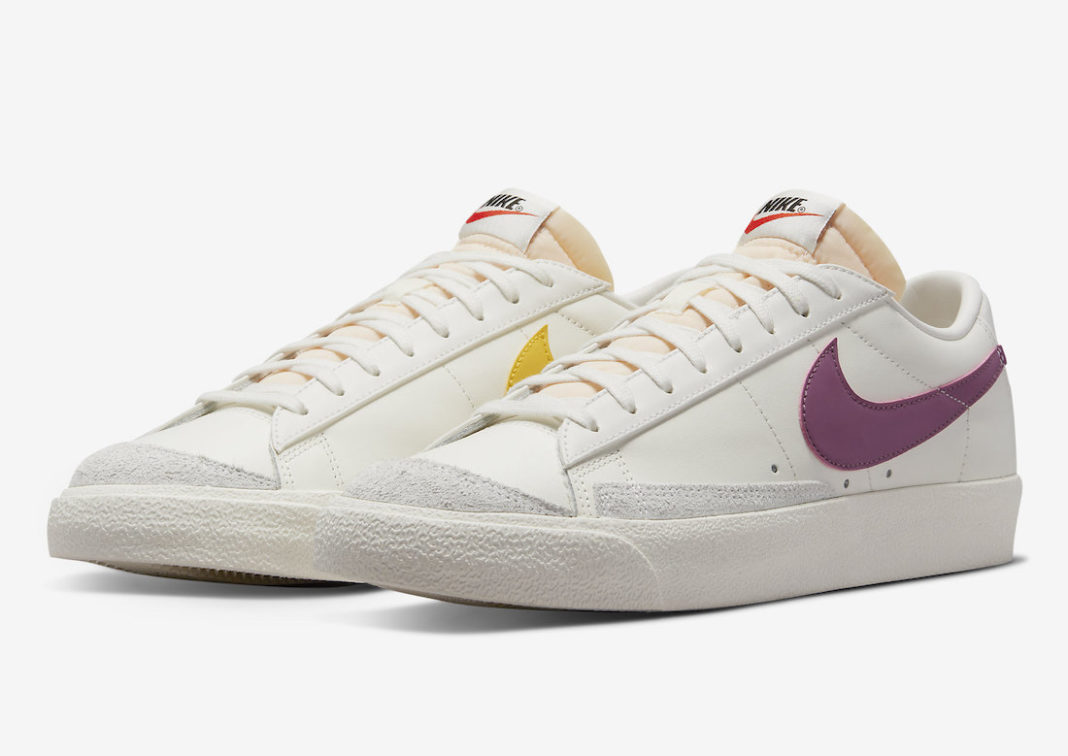 Nike Blazer Low White Yellow Purple DA6364-106 Release Date