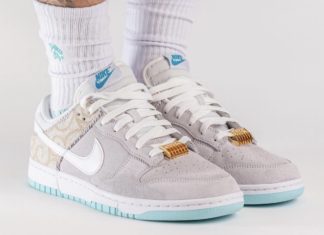 Nike Dunk Low Barber Shop White DH7614 500 On Feet 324x235