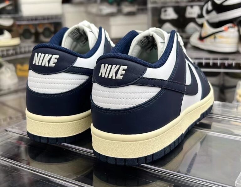 Nike Dunk Low Vintage Navy DD1503-115 White/Midnight Navy Sneakers