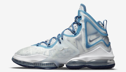 Nike LeBron 19 White Dutch Blue official release dates 2021