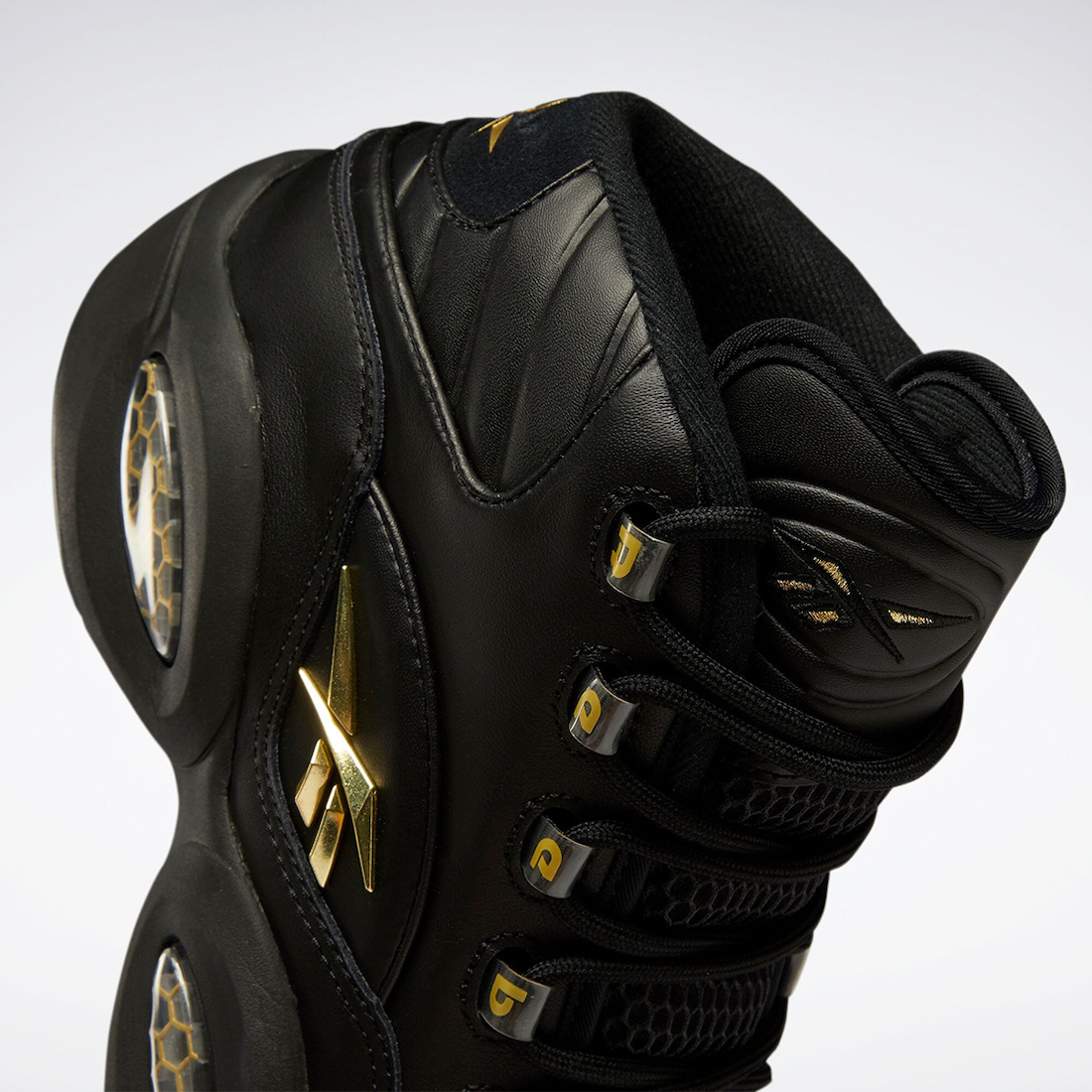 Reebok Question Mid Black Gold H01308 Release Date