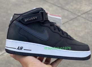 Stussy Nike Air Force 1 Mid Black White Release Date
