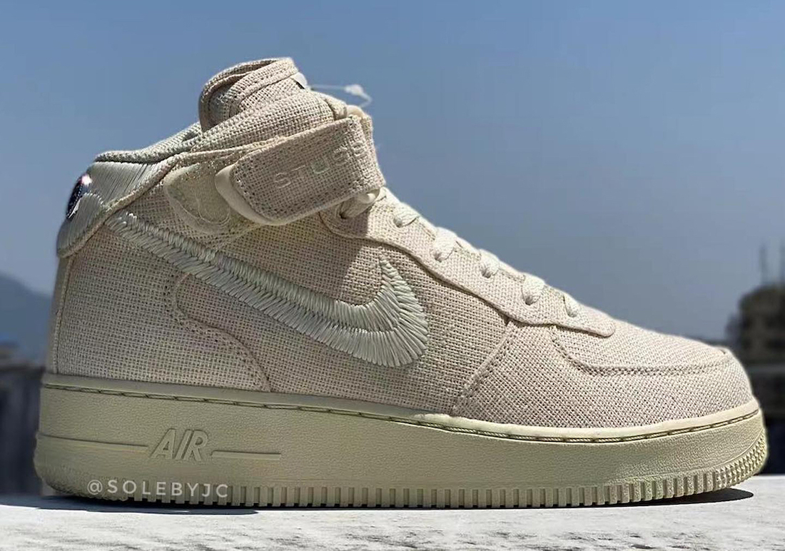 Stussy Nike Air Force 1 Mid Fossil Release Date