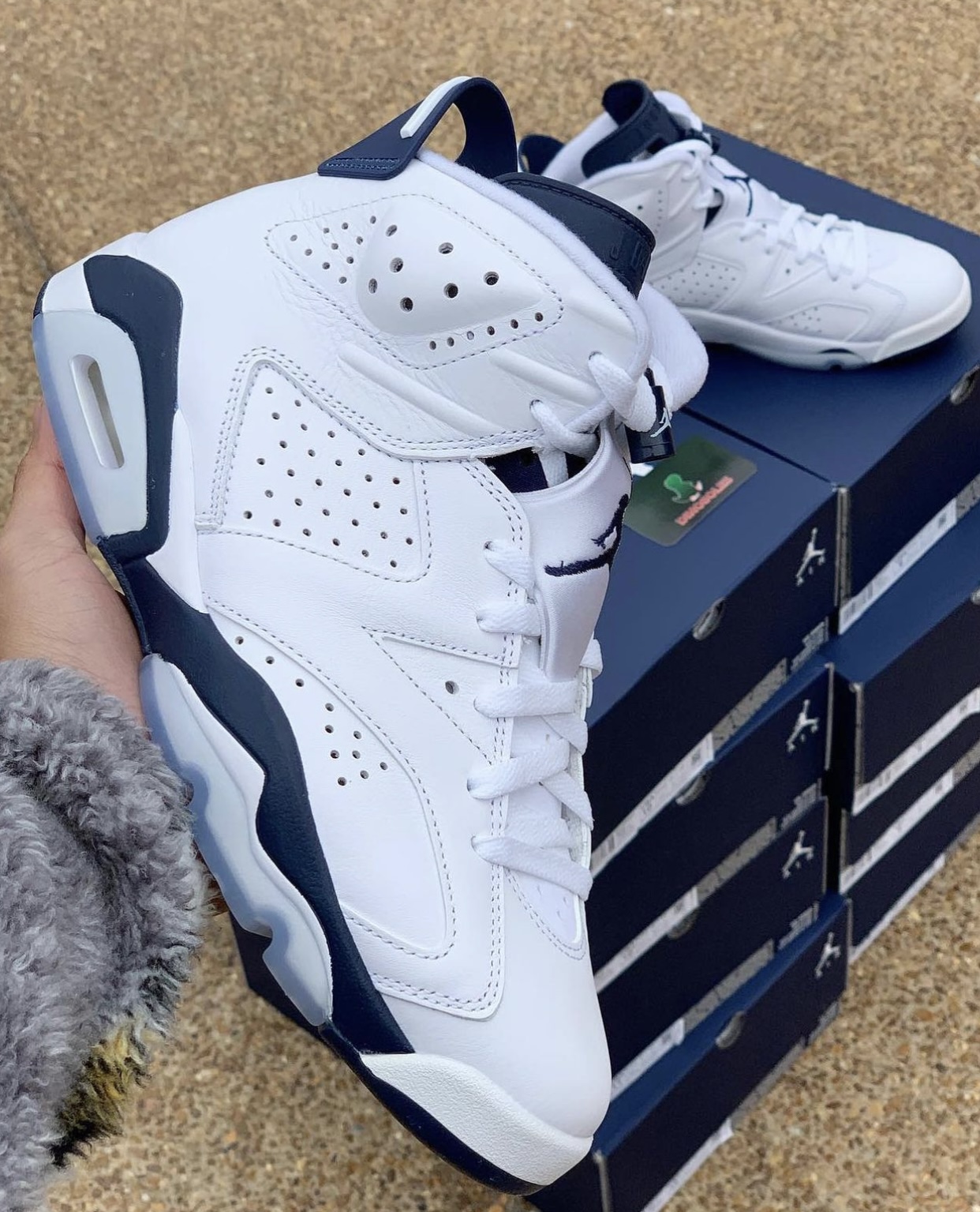 blue and white jordan 6 release date