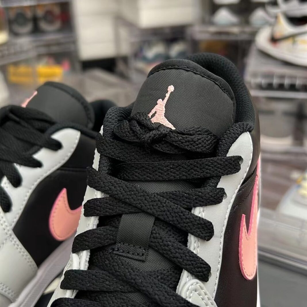 pink black white jordan 1 low