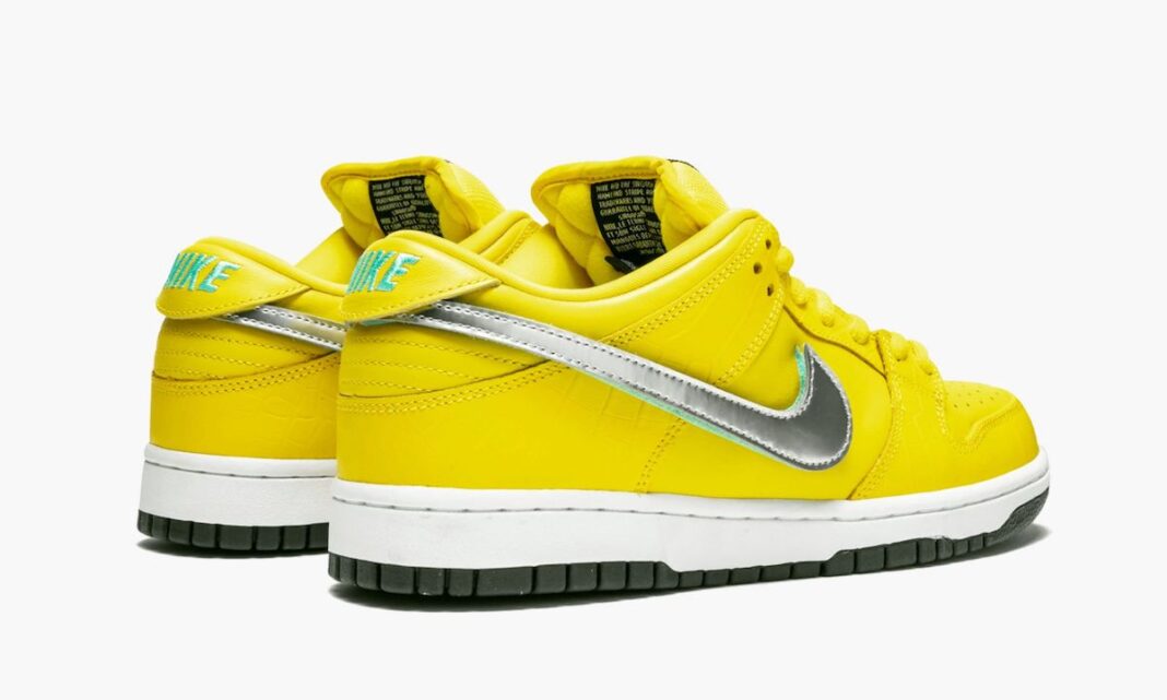 nike sb dunk low diamond supply co canary diamond