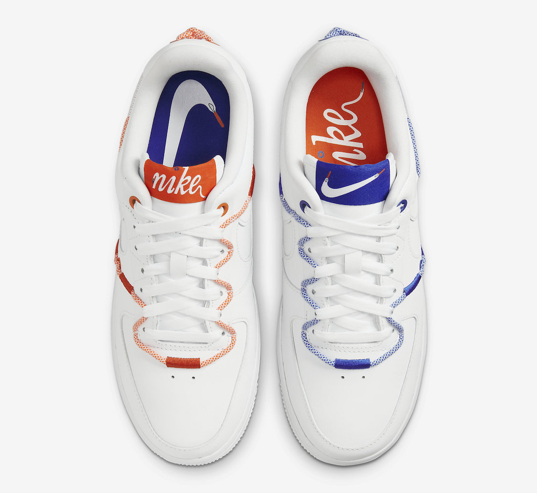 Nike orange air force ones Air Force 1 Low LX White Orange Blue DH4408-100 Release Date