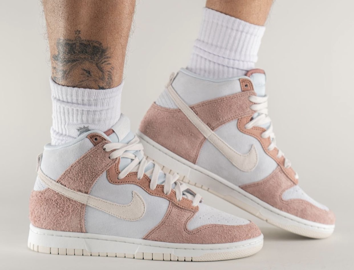 Nike Dunk High Fossil Rose DH7576-400 Release Date On-Feet