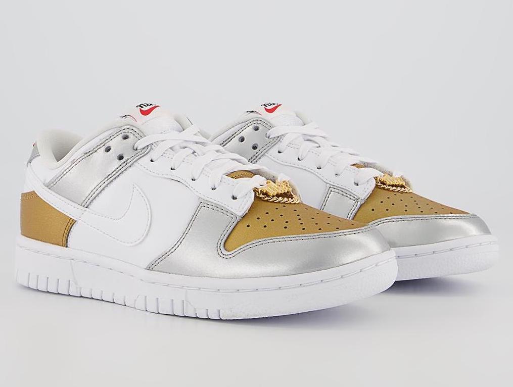 Nike Dunk Low White Gold Silver Red Release Date Price