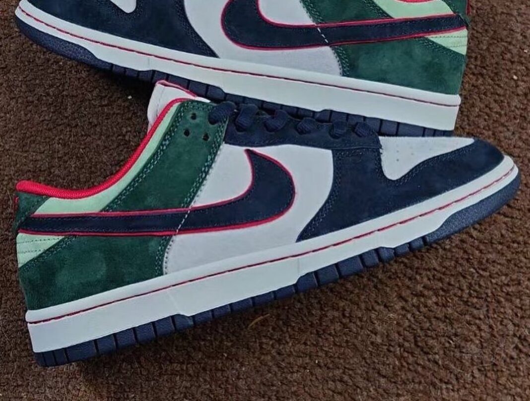 Nike Dunk Low White Navy Green Red Release Date Price