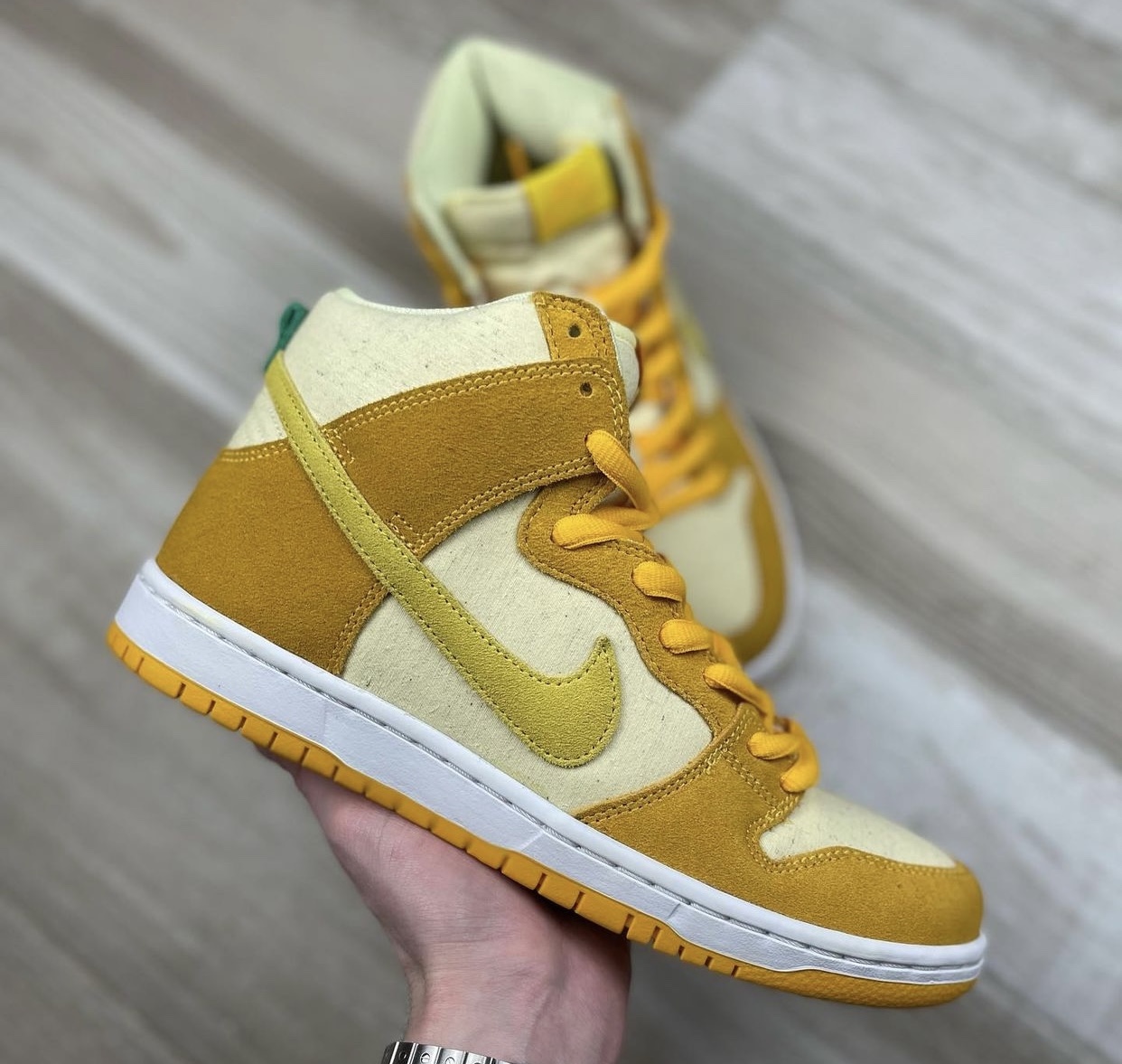 Nike SB Dunk High Pineapple DM0808-700 Release Date In-Hand