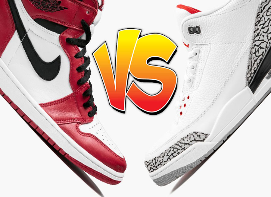Air Jordan 1 Chicago vs Air Jordan 3 White Cement Comparison | SBD