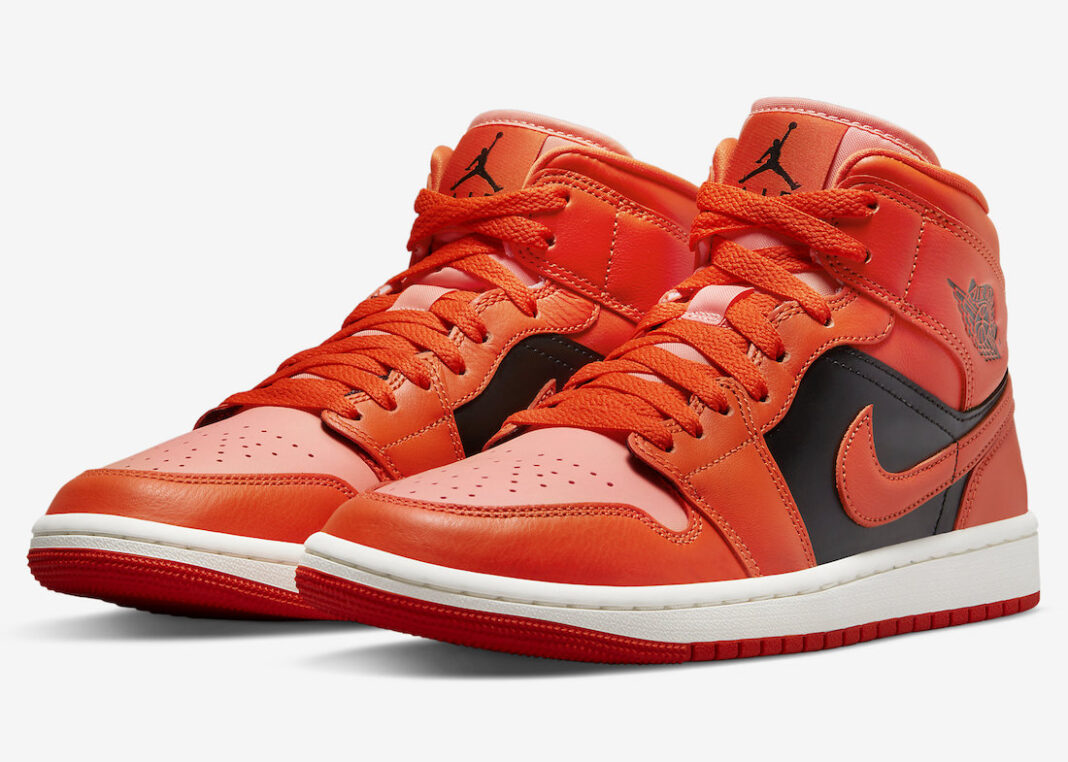 bright orange jordan shoes