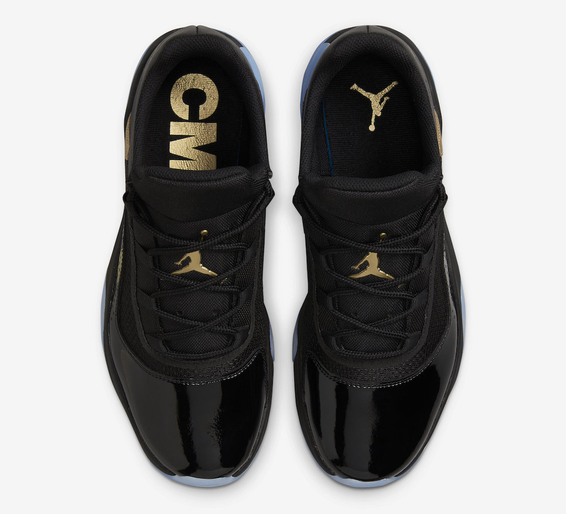 jordans 11 black and gold