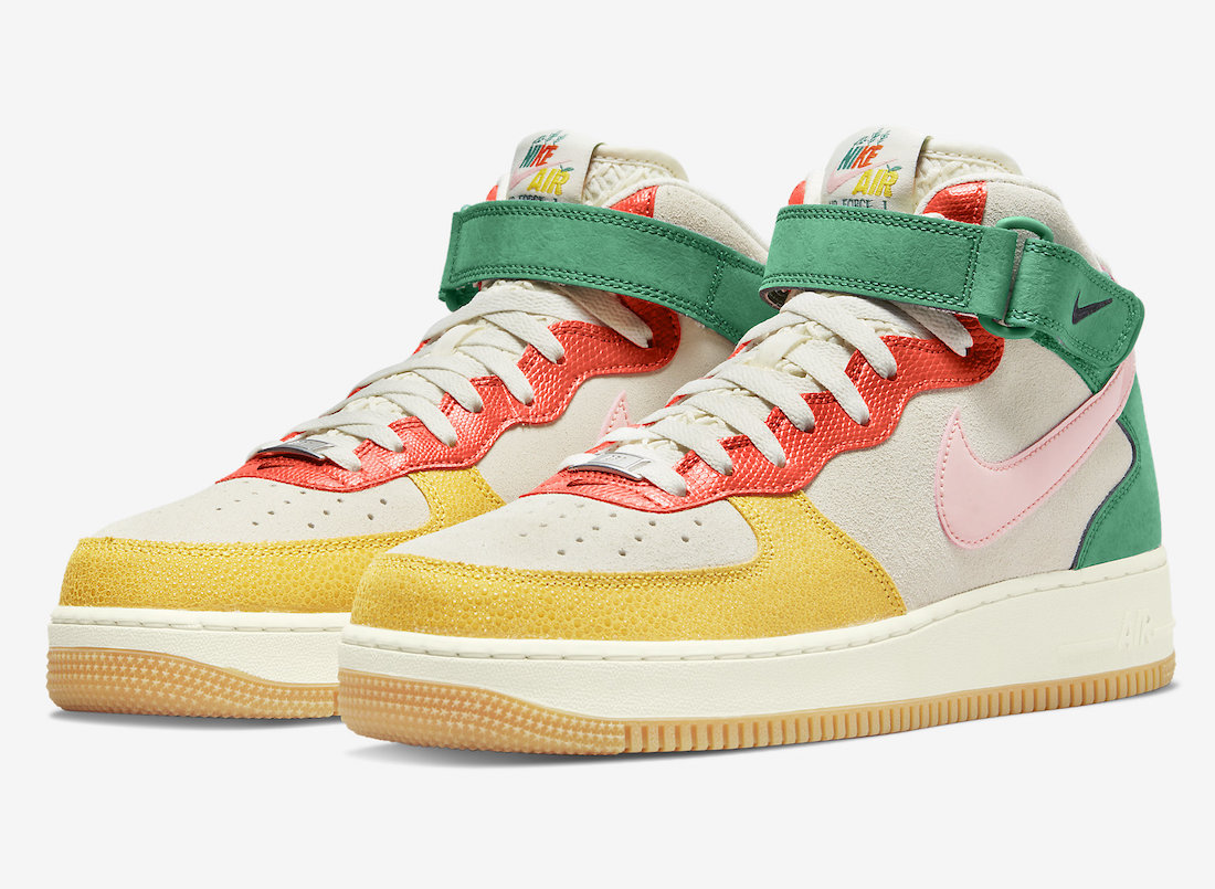 Nike Air Force 1 Mid Coconut Milk Bleached Coral Vivid Sulfur DR0158-100 Release Date