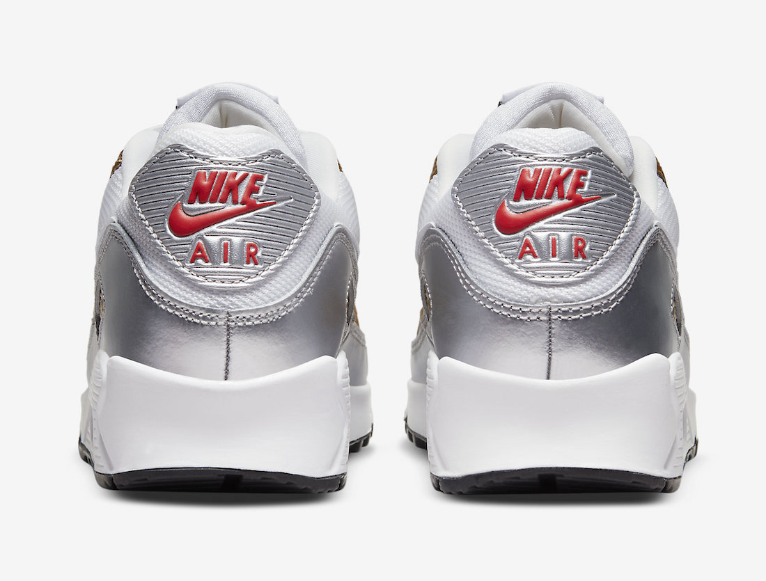 Nike Air Max 90 White Metallic Gold Silver DJ6208-100 Release Date