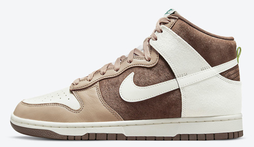 Nike Dunk High Light Chocolate official release dates 2022