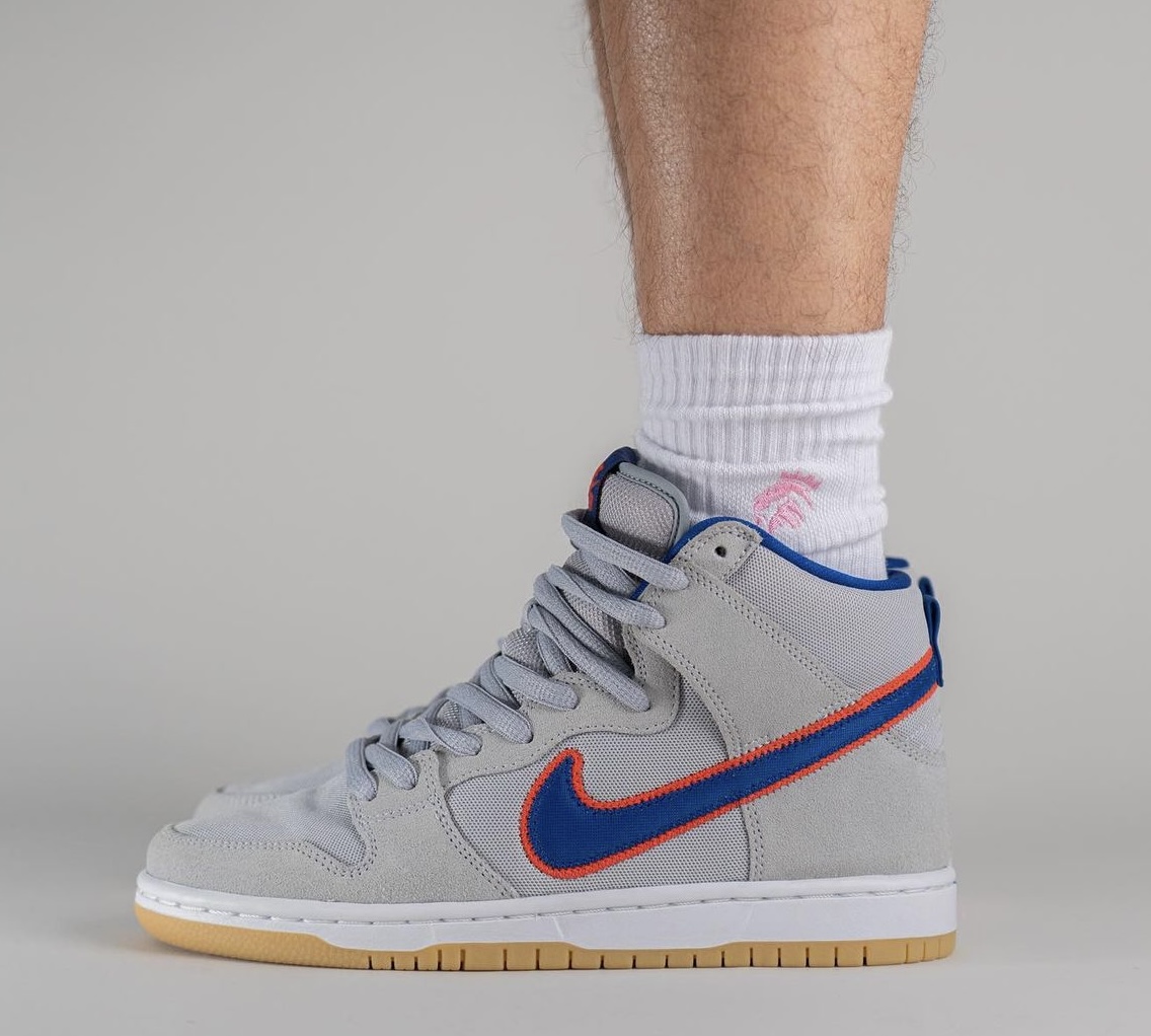 Nike SB Dunk High New York Mets DH7155 001 Release Date On Feet
