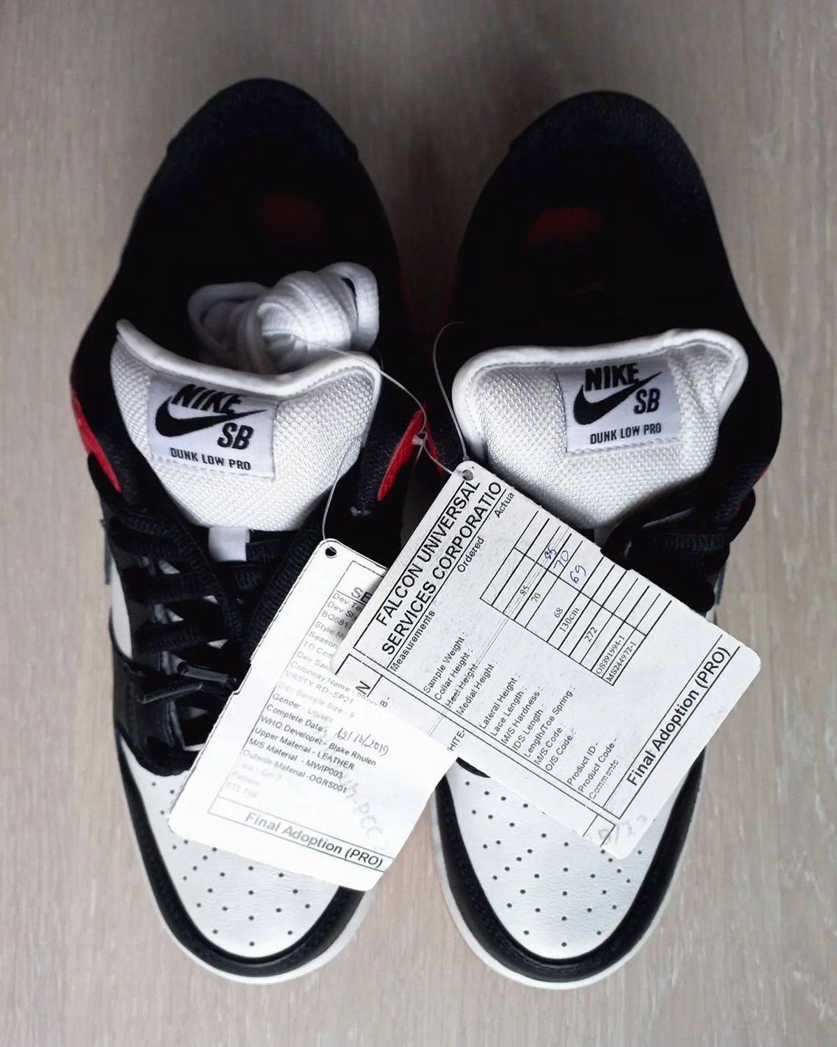 Nike SB Dunk Low “Black Toe” Sample