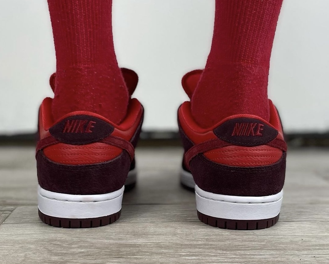 Nike SB Dunk Low Cherry DN3741-600 Release Date On-Feet