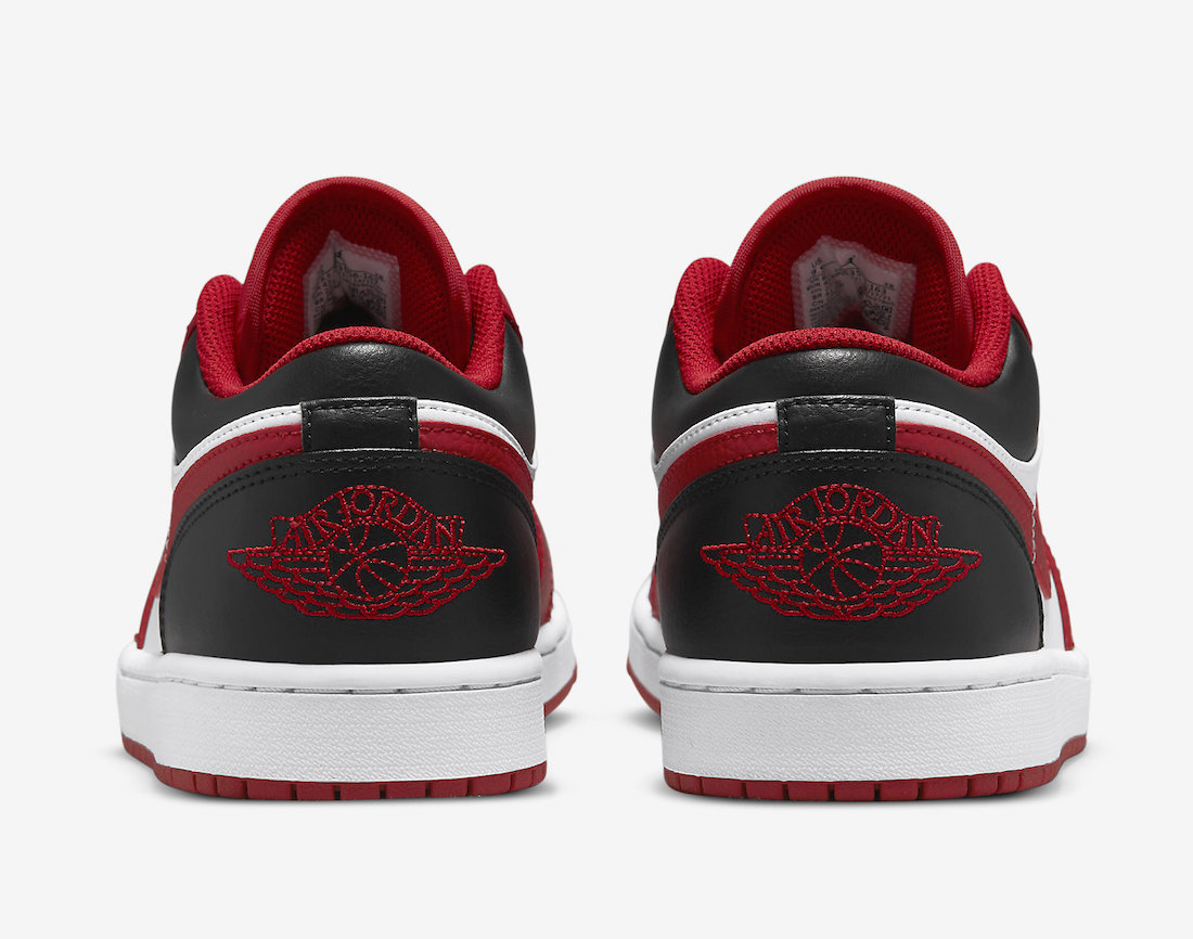 Air Jordan 1 Low White Red Black 553558-163 Release Date