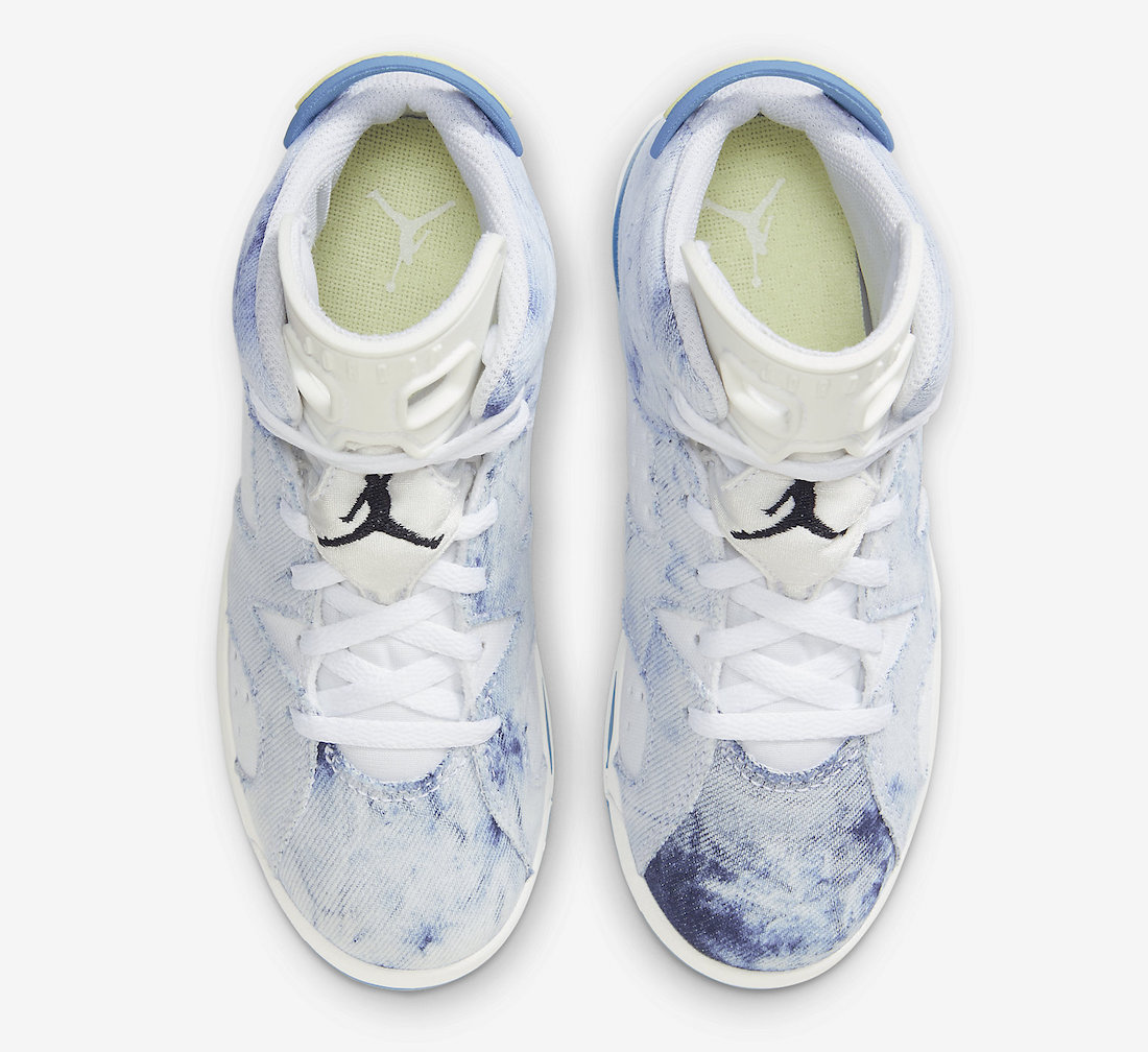 Air Jordan 6 Acid Wash Denim Kids DX6176-100 Release Date