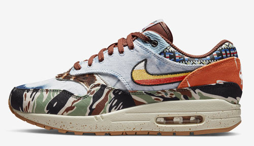 Concpets Nike Air Max 1 Camo official release dates 2022